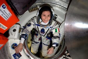 An undated handout photo provided by the National Aeronautics and Space Administration (NASA) on 08 June 2015 of European Space Agency (ESA) astronaut Samantha Cristoforetti, of Italy, checking her Sokol pressure suit in preparation for the Expedition 43 crew's departure from the International Space Station ISS after 6 1/2 months in space. Since 06 June 2015, Cristoforetti holds the record for the longest single spaceflight for a woman, a record previously held by NASA astronaut Sunita Williams with 195 days after Expedition 33. Cristoforetti also holds the record for the longest uninterrupted spaceflight of an ESA astronaut, NASA said in its press release. Cristoforetti and fellow Expedition 43 crew members Terry Virts of NASA and Anton Shkaplerov of Roscosmos are scheduled to return to Earth on 11 June 2015.  ANSA/ESA/NASA/HANDOUT MANDATORY CREDIT: ESA/NASA HANDOUT EDITORIAL USE ONLY