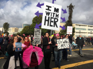 Protestors participate in the Women's March in Oakland, Calif. on Saturday, Jan, 21, 2017. (Ray Chavez/Bay Area News Group)